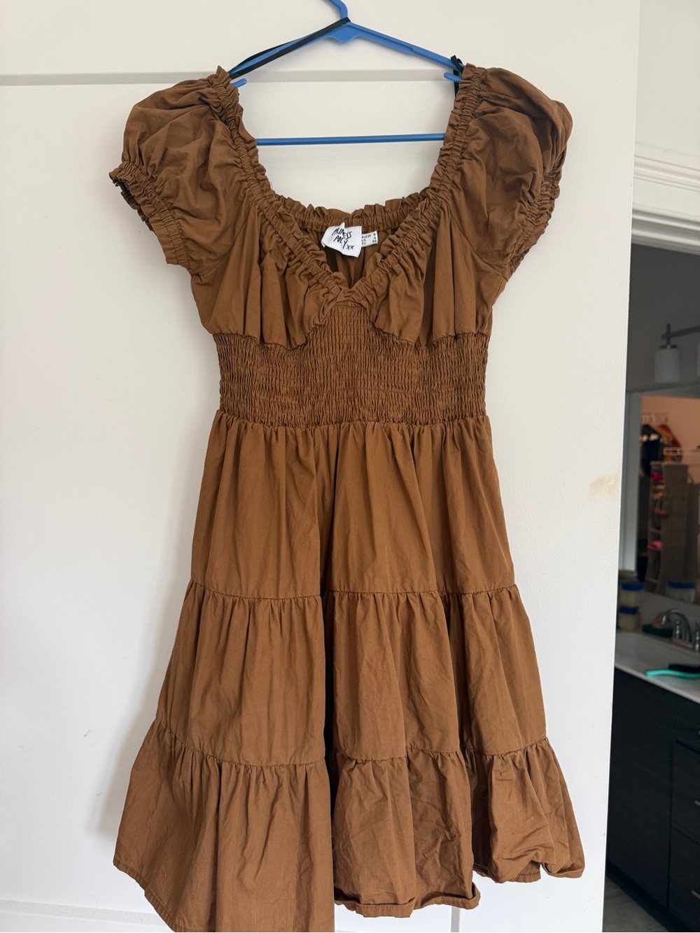 Women’s ' Brown Tiered Smocked Dress